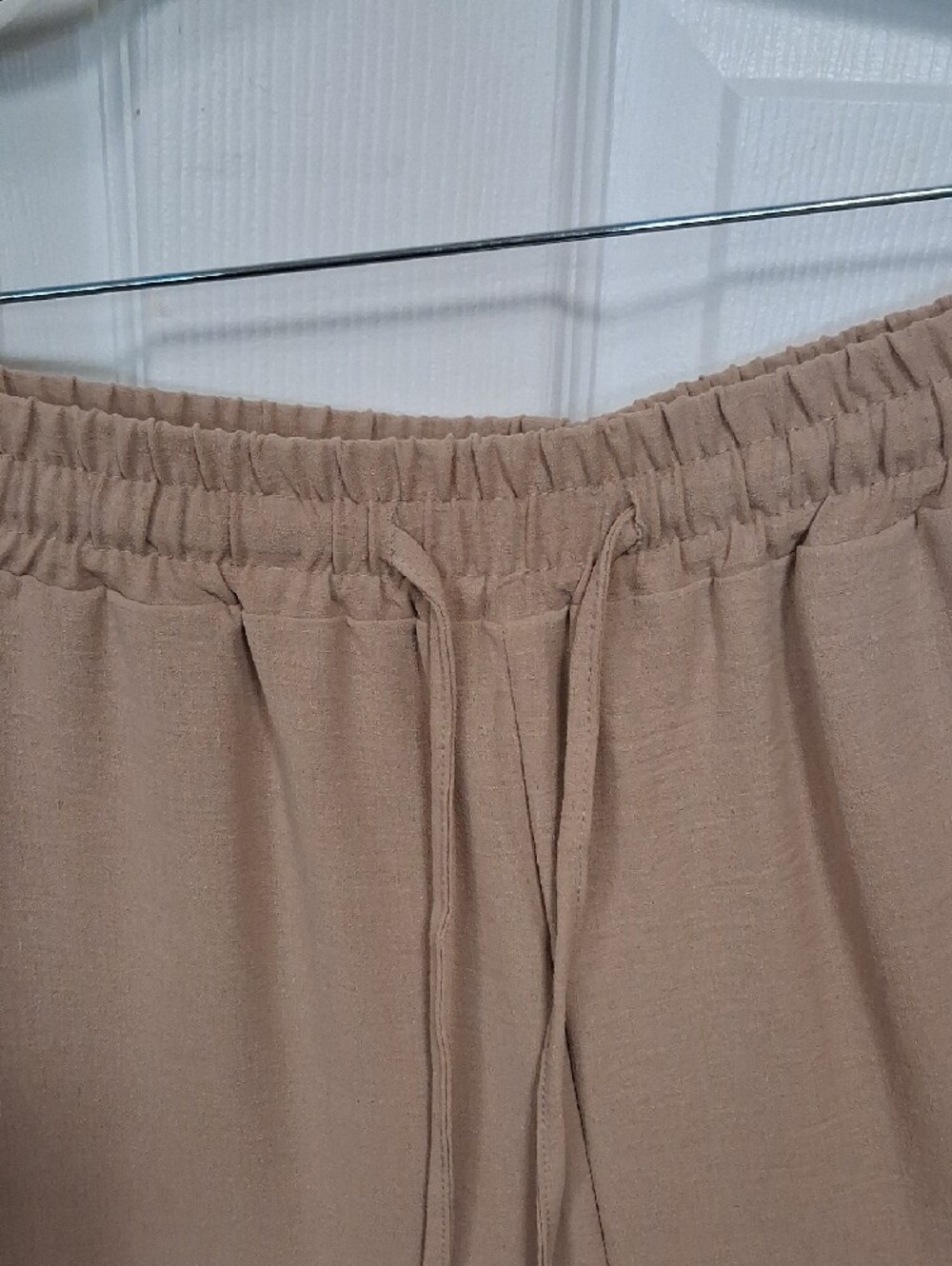 Neutral Crochet Panel Wide-Leg Pants - Picture 3 of 7